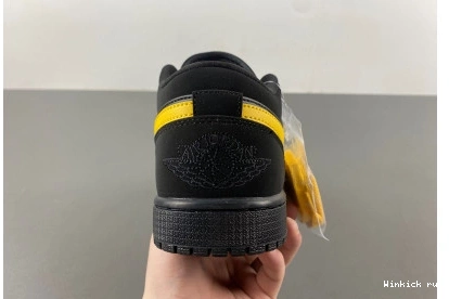 University Jordan Air 1 Gold' 'Black Low 0811